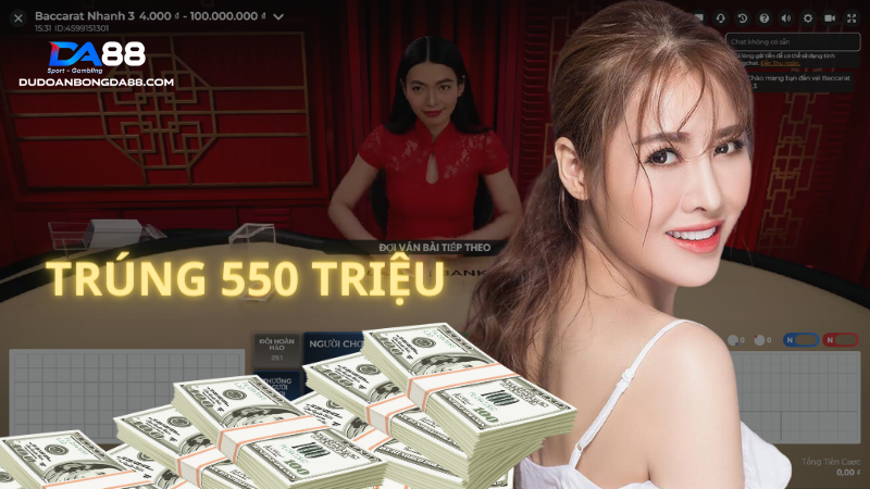 Quế vân trúng thưởng tại sảnh live casino