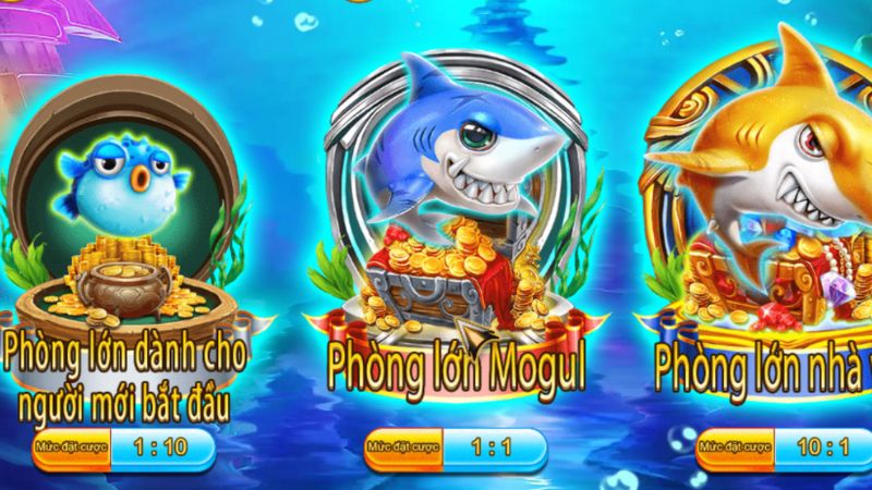 Trong game Ocean Lord gồm những phòng cược nào?