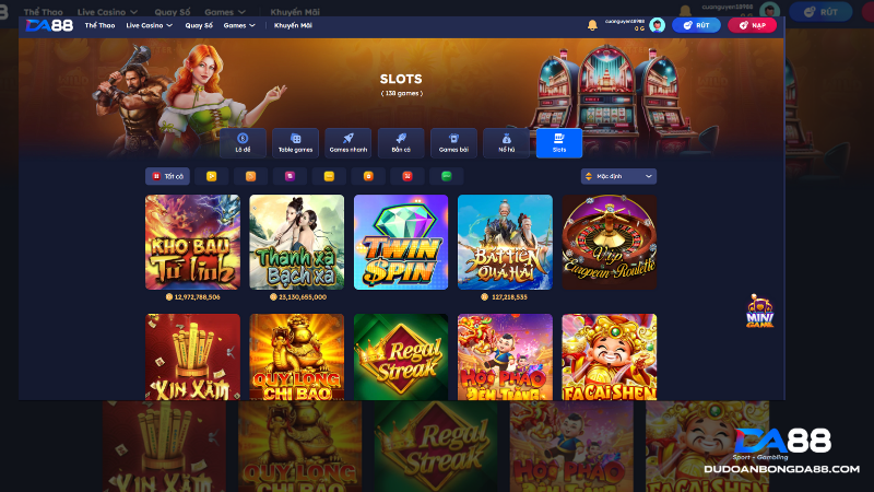 Lịch sử của sảnh game slots nhà cái