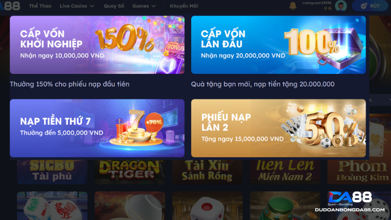 Những ưu đãi của sảnh table games